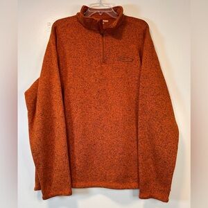 Realtree Burnt Orange Quarter Zip Pullover Sweater Long Sleeve Men’s Size XL
